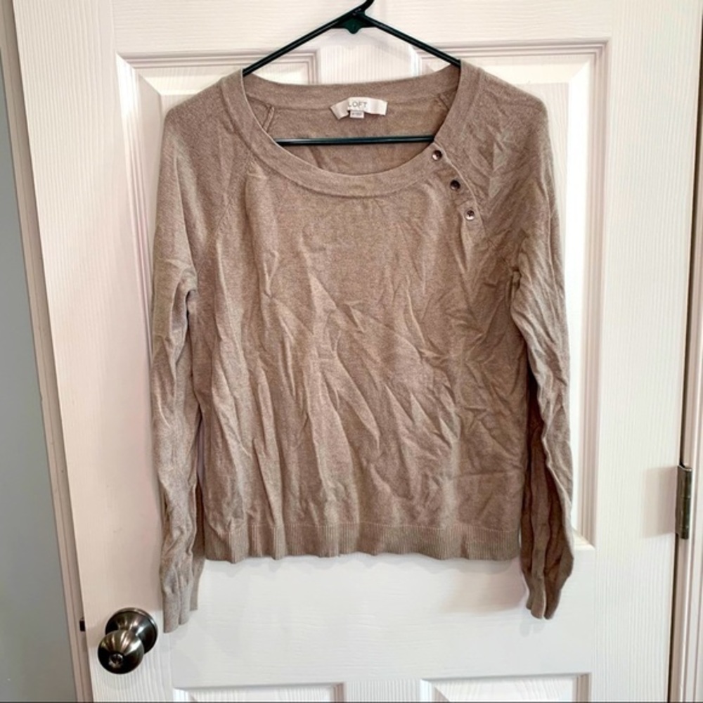 Loft tan lightweight sweater size medium